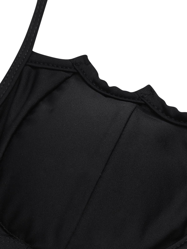 [Prévente] Ensemble Bikini Gothique Ailes de Chauve-Souris Rose années 80 7