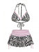 [Prévente] Ensemble Bikini Rayures Zèbre Noir & Blanc Années 1950