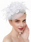 Bijou mariée vintage maille orné fleurs et plumes