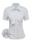 [Prévente] Blouse col nœud manches bouffantes rayures fines blanc 1960s