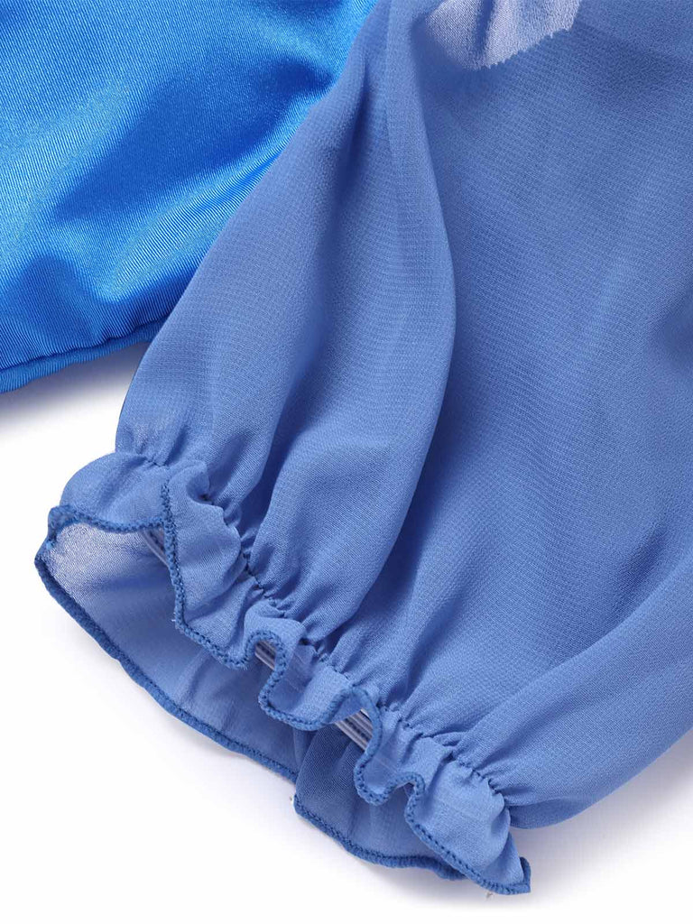 [Prévente] Ensemble Bikini en Maille Col Cœur à Nœud Bleu Années 1950 7