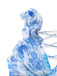 Robe Longue Florale Découpée à Bretelles à Volants Bleue Années 1950 4
