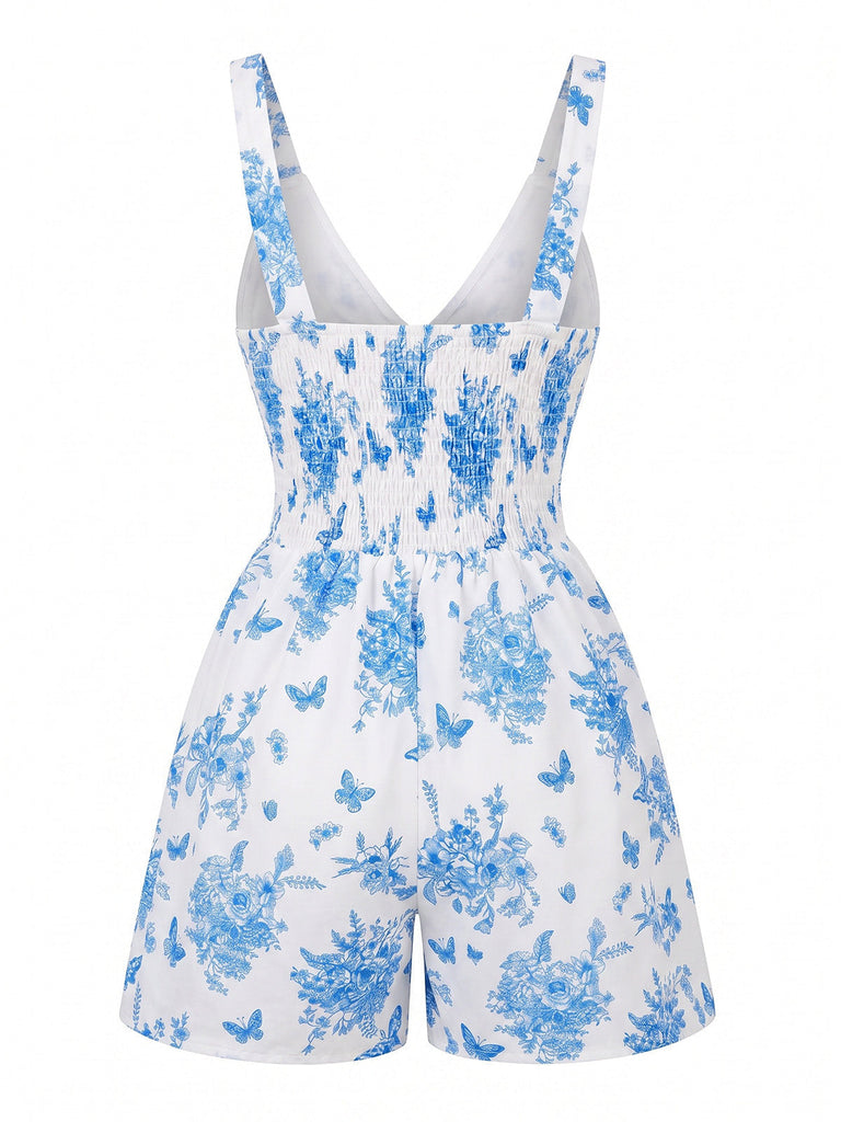 Ensemble Bikini Dos Nu Imprimé Feuilles Tropicales années '60 3