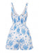 Ensemble Bikini Dos Nu Imprimé Feuilles Tropicales années '60 3