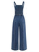 Bleu Denim Jambes Larges Overalls Frayed Combinaison Années 1970 3