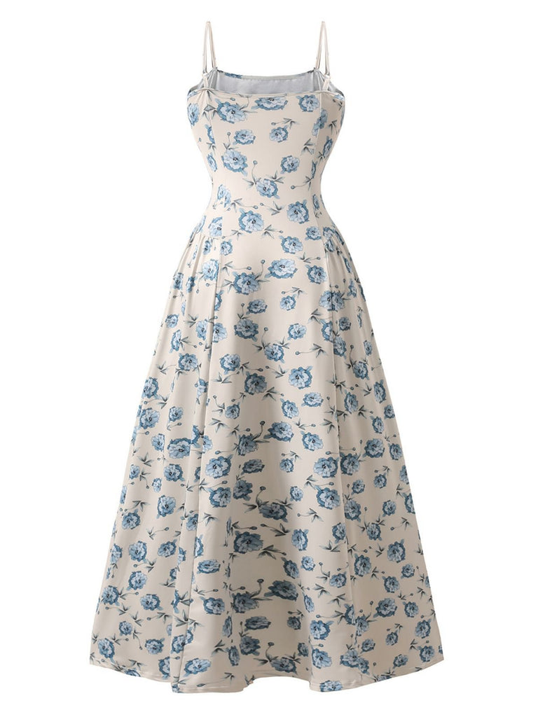 Blue_1930s_Floral_Spaghetti_Strap_Maxi_Dress_back