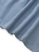 Blue 1930s Solid Deep V Tiered Ruched Jumpsuit hemline detail