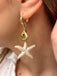 Boucles d'oreilles dorées étoile de mer style vacances