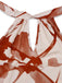 Combinaison Halter Sans Manches Imprimé Abstrait Floral Marron Années 30