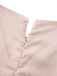 Robe rose sans manches à col V et ceinture florale années 1940