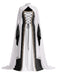 2PCS Robe de costume d'Halloween cour médiévale et châle dos nu années 1980