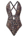 Maillot de Bain Dos-Nu Croisé Col V Profond Léopard & Cache-Maillot Années 1930