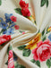 [Prévente] Robe Crème Imprimé Floral Col Carré Années 1940