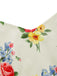 [Prévente] 2PCS Crème Boléro Cardigan et Floral Robe Années 1940