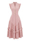 Robe Midi Col Montant Rose Années 1950