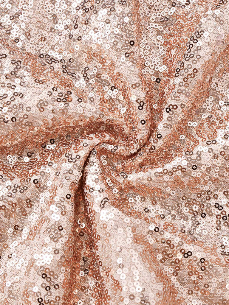 Robe à sequins champagne à épaules dénudées années 1930