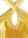 Robe crayon style disco col licou et trou de serrure des années 1960