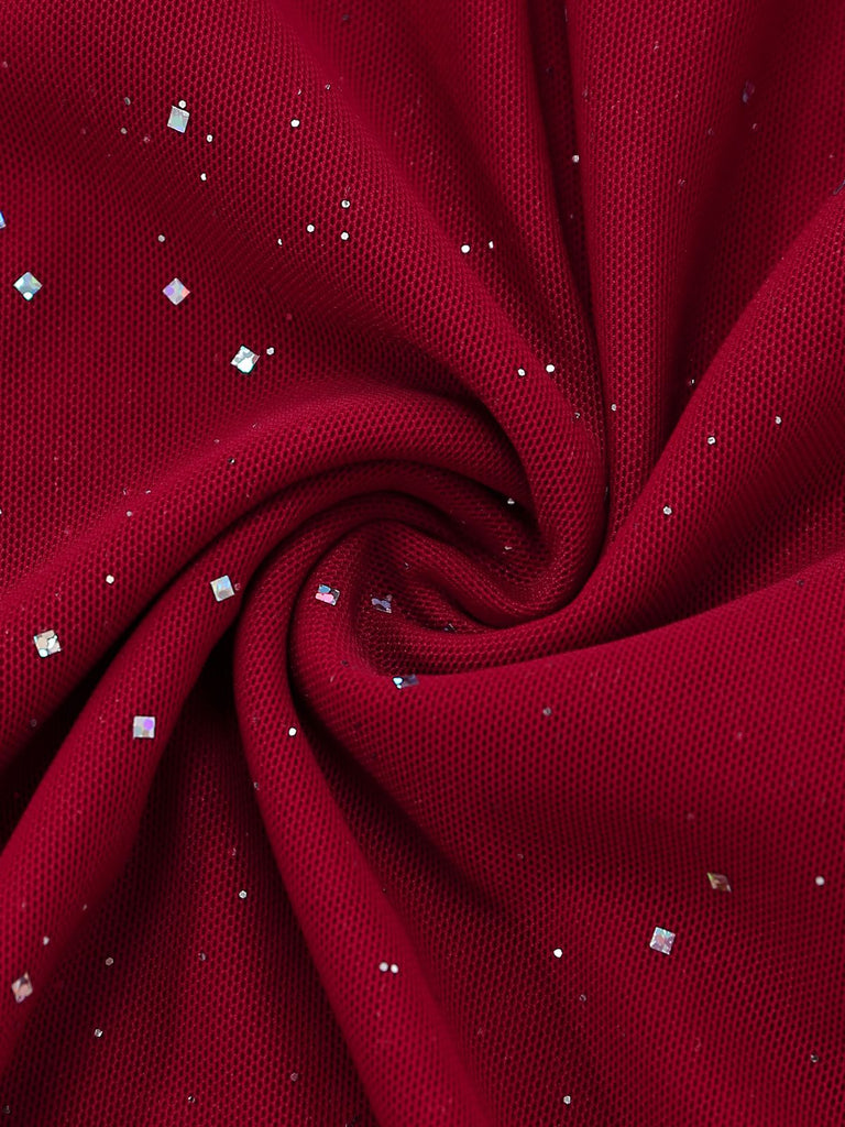 Robe maxi fendue licou pailletée dos nu col cowl 1980s