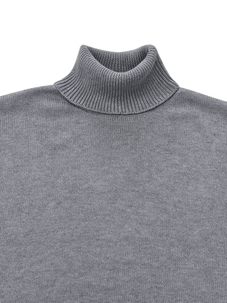 2PCS Pull à col roulé en maille et jupe plissée années 1960