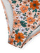 Maillot de bain une pièce à volants et découpes florales nœud sur le devant années 1930