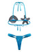 Bleu Coquillage & Étoile de Mer Ensemble Bikini Années 1970 3