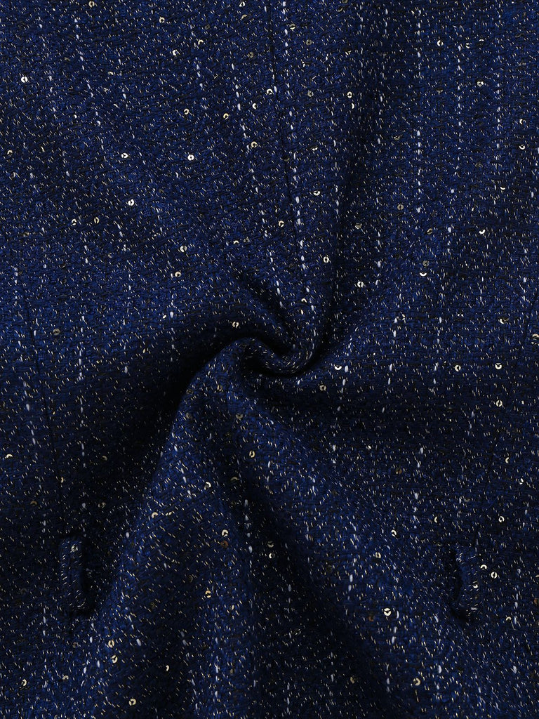 Gilet en tweed uni à boutons et ceinture années 1960