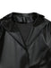 Trench-coat noir en similicuir avec ceinture années 1960 - 6