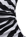 Maillot de Bain One-Shoulder Zebra Imprimé Découpé Une Pièce Années 1960 4