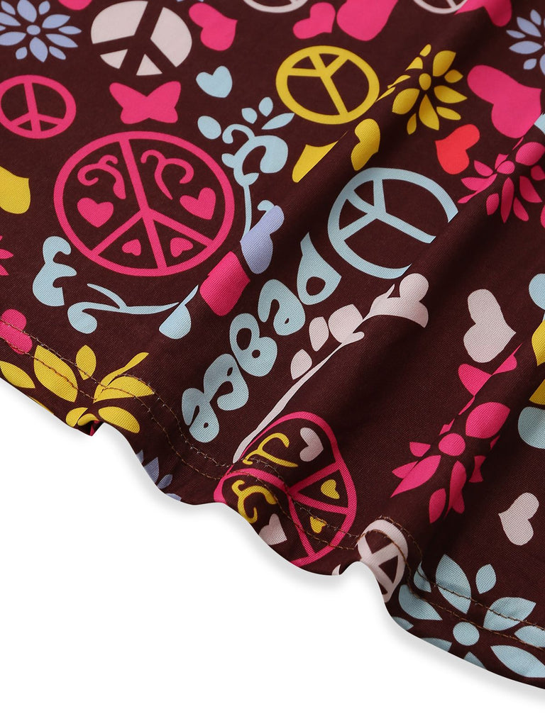 3PCS Ensemble hippie à franges vintage 1970s