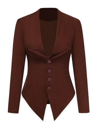 Veste blazer cintrée à boutons et revers tailleur années 1950 - 1