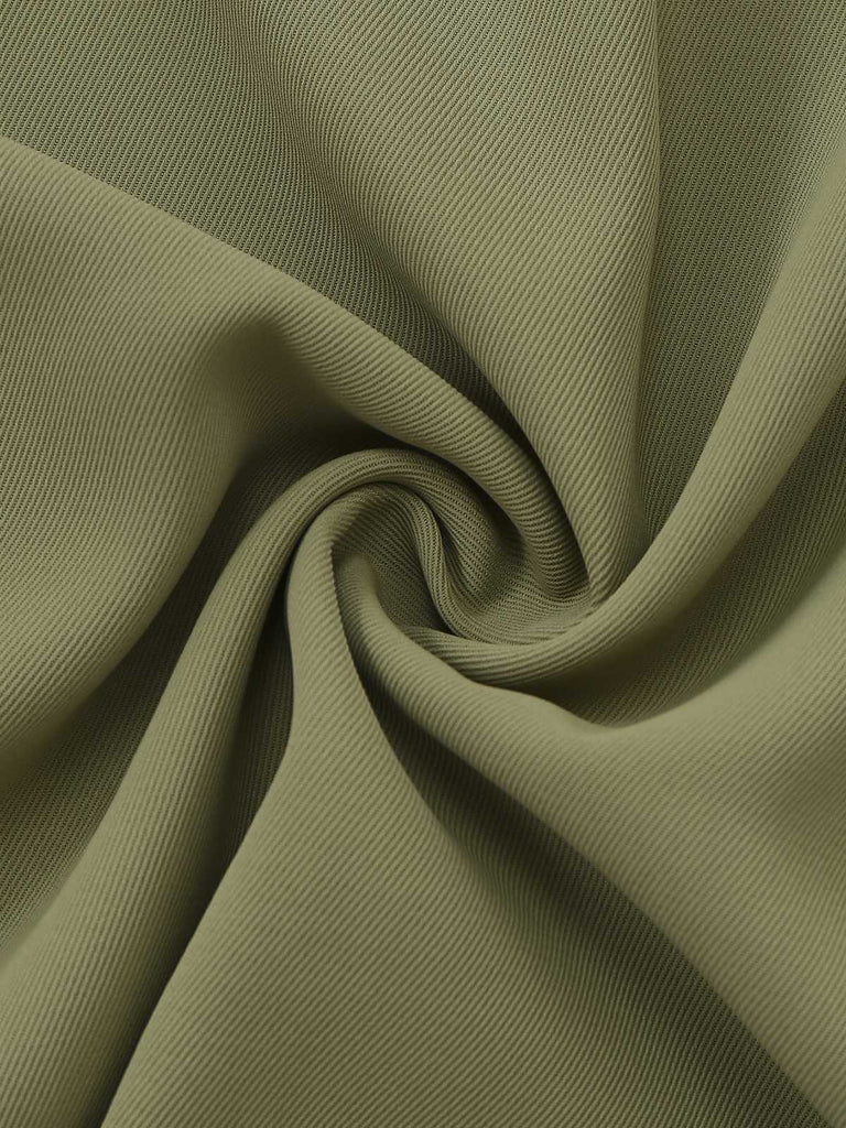 Jupe midi trapèze unie verte années 1980