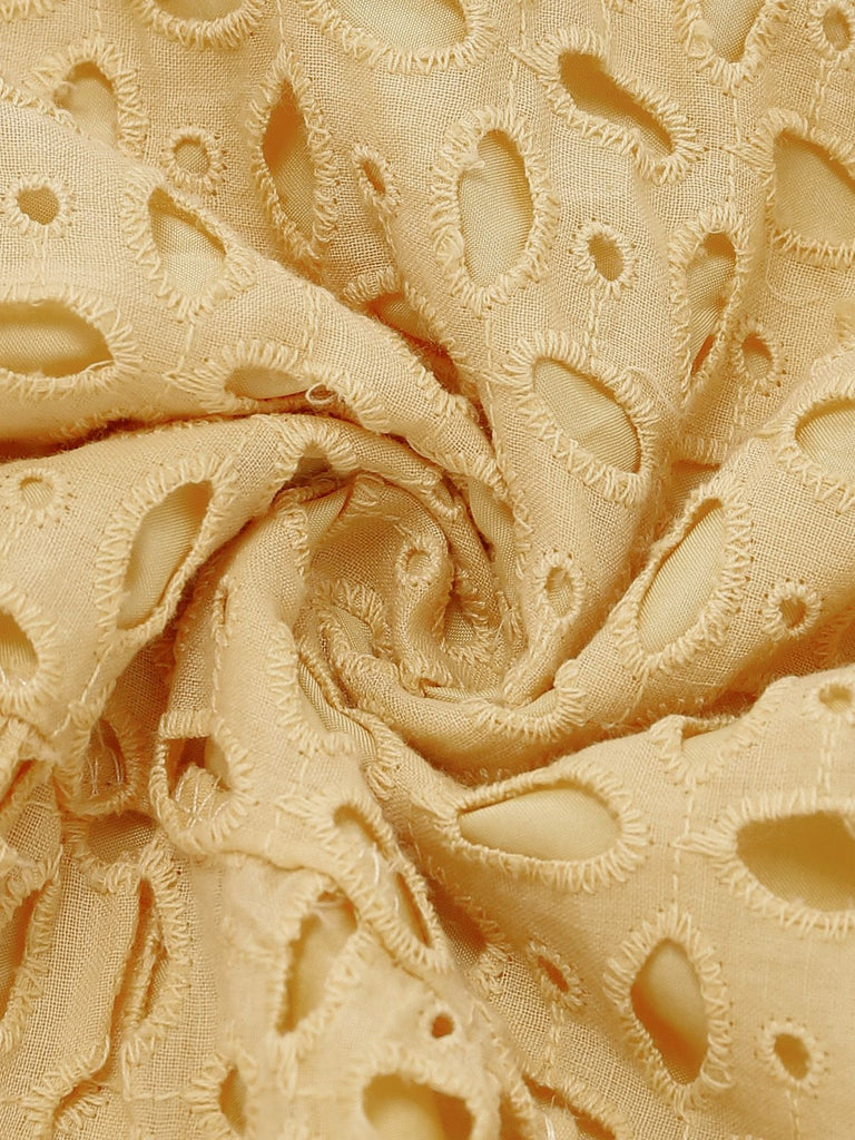 Robe longue volants col V dentelle ajourée années 1940