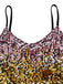 Robe moulante à sequins multicolores bretelles spaghetti des années 1980