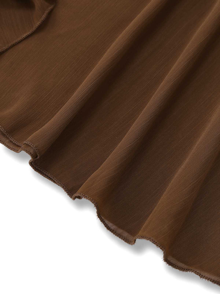 Robe sirène col en V et ourlet en résille texturée années 1930