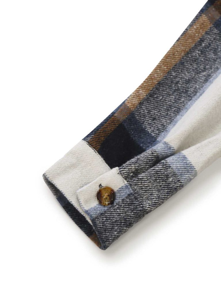 Robe-chemise carreaux multicolores avec ceinture années 1960