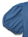Combinaison bleue en denim à manches bouffantes années 1970