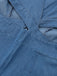 Combinaison bleue en denim à manches bouffantes années 1970