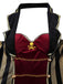 Robe de capitaine pirate Halloween en velours rouge vin des années 1970