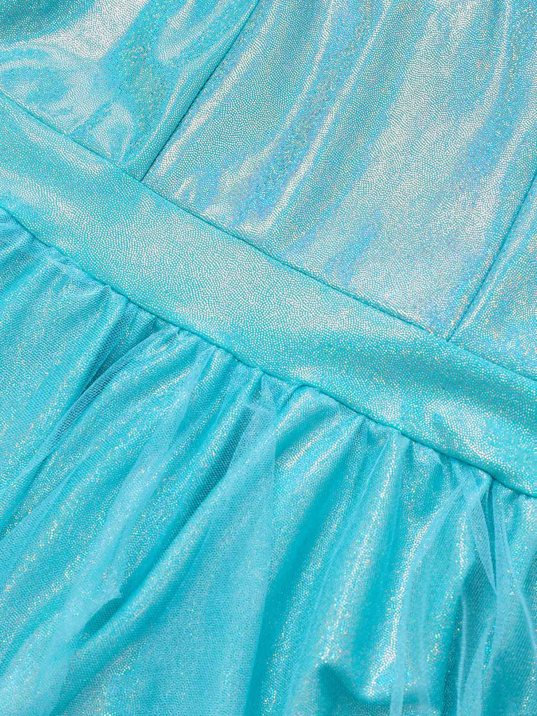 Robe en tulle pailleté avec ailes de papillon et fée d'Halloween des années 1970