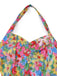 Robe Multicolore Halter Fleurs Nœud Cœur Années 1960