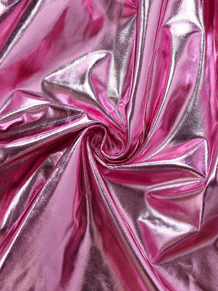 Robe de soirée à fines bretelles métallisées années 1980