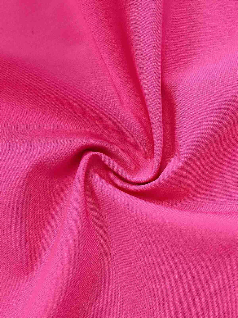 Combinaison rose poudré décolleté en V profond ceinture et manches lanternes années 60