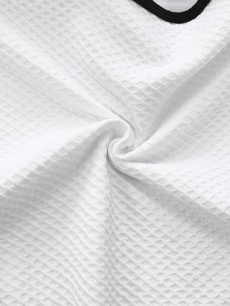 Maillot de bain dos nu col V boutonné 1950s