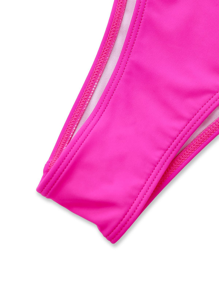 Ensemble bikini à fines bretelles et lacets papillon années 1970