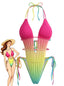 [Prévente] Maillot de bain une pièce are-en-ciel années 50