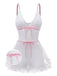 Maillot de bain jupe maille jacquard blanche