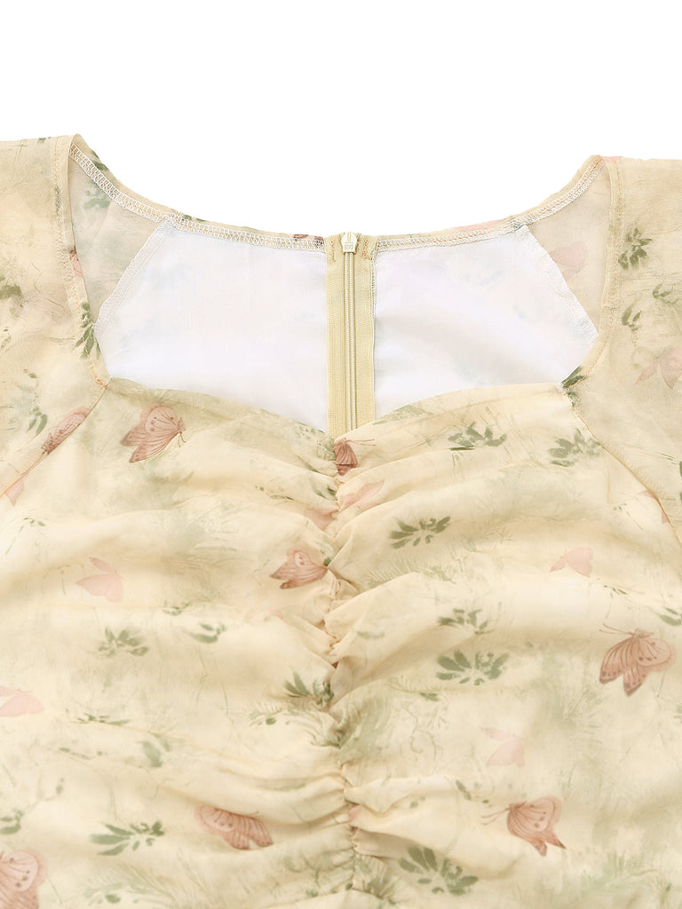 Ensemble Bikini Rayé Asymétrique Dos Nu & Paréo Uni années '80 12