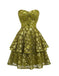 Mini Robe Chartreuse à Paillettes Soirée