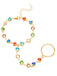 Bracelet Strass en Forme de Cœur Main-Doigt Multicolore
