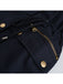 Manteau Années 50 Garnie de Fourrure Synthétique à Boucle